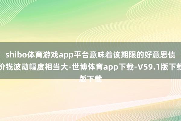 shibo体育游戏app平台意味着该期限的好意思债价钱波动幅度相当大-世博体育app下载-V59.1版下载