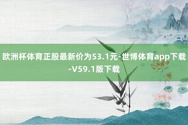 欧洲杯体育正股最新价为53.1元-世博体育app下载-V59.1版下载